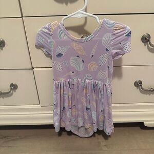 Purple Seashell Patterned Dress